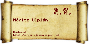 Móritz Ulpián névjegykártya